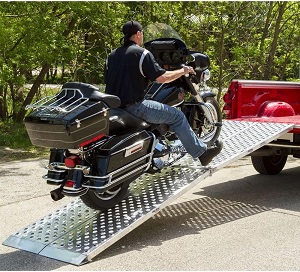 Big Boy EZ Rizer MF2-12038-EZ Aluminum 10' Bi-Fold Arched Folding Motorcycle Ramp
