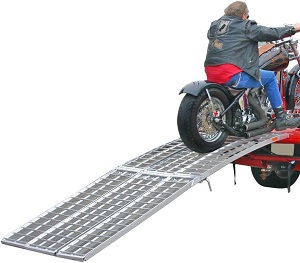 Black Widow Heavy-Duty Folding 3-Piece Motorcycle Ramp