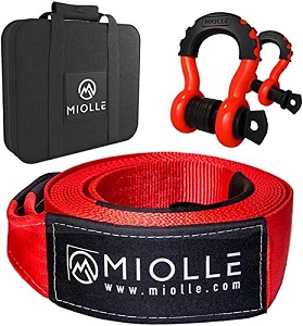 Miolle Tow Strap 3”x20’- 33400lbs MBS (Lab Tested) Recovery Strap