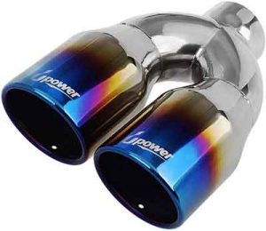 Upower 2.5 Inch Inlet 3.5 Inch Outlet Dual Exhaust Tips