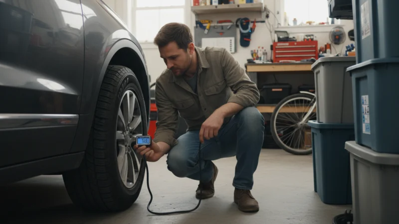 Finding Vehicle Recommended Tyre Pressure – tyre pressure check at home
