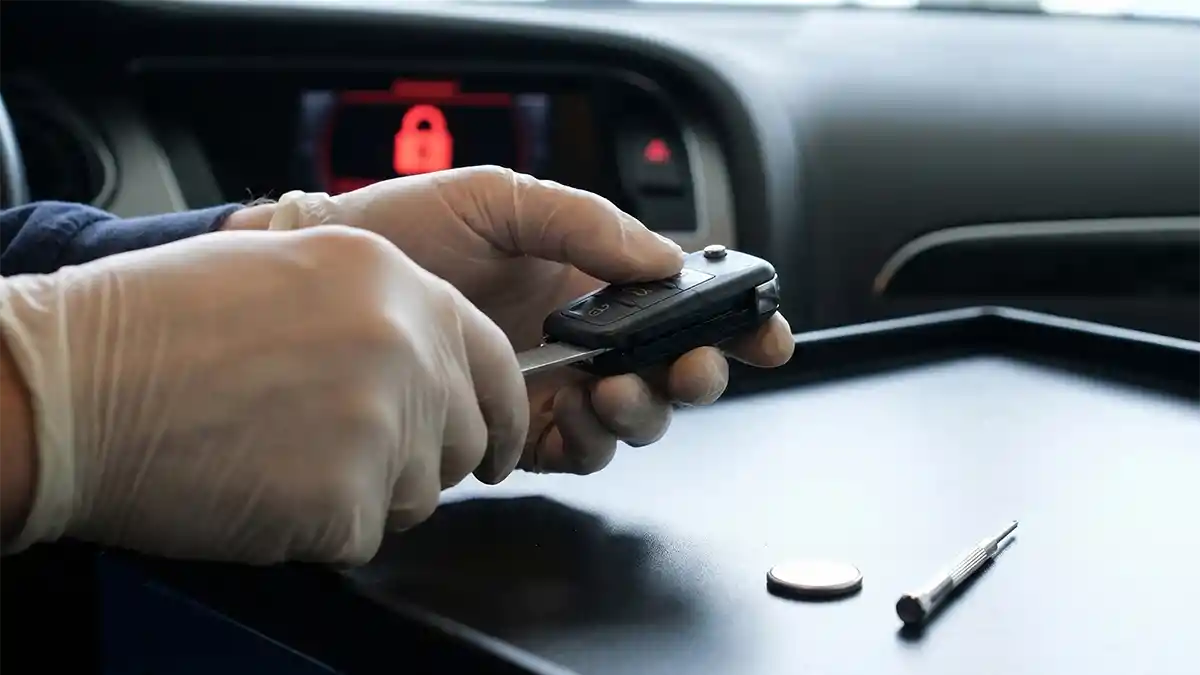 car with lock symbol how to fix