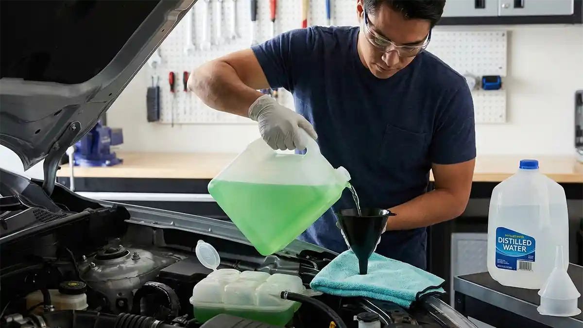 how to top up coolant safely