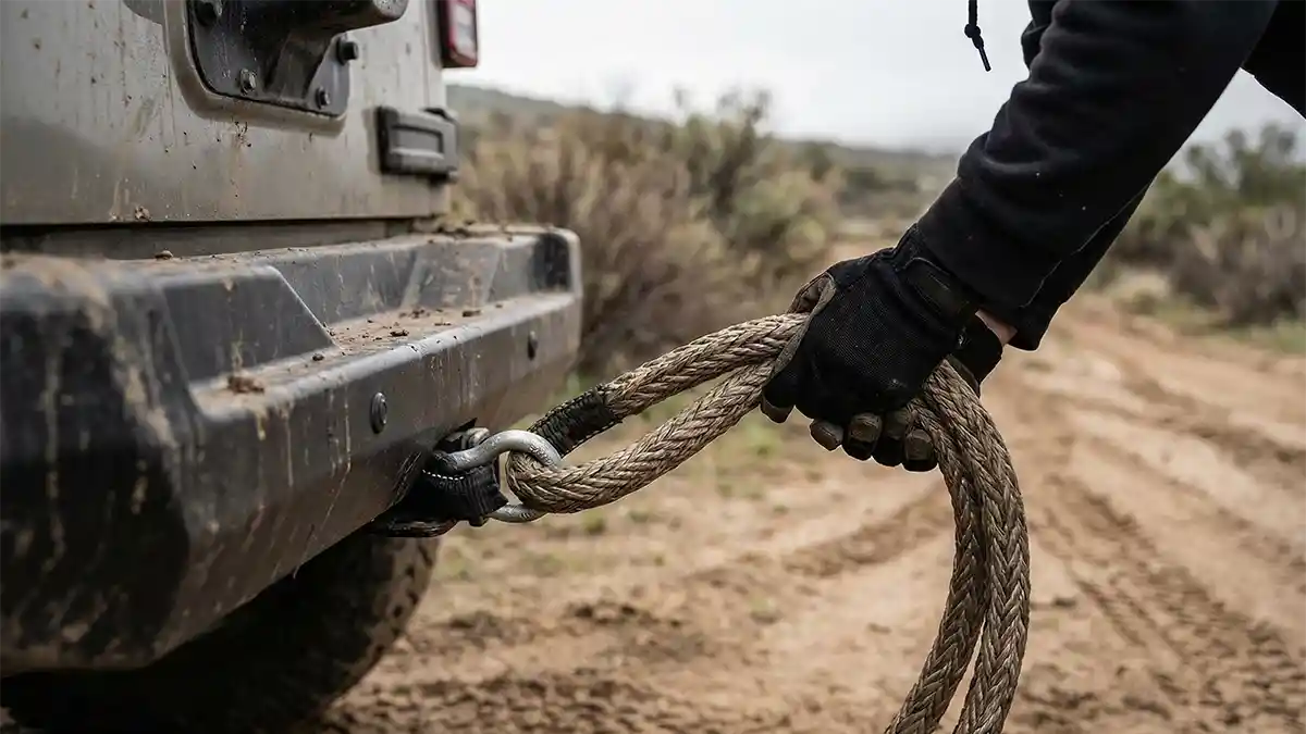 how to use kinetic recovery rope off road