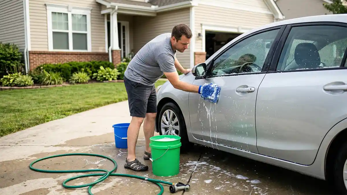 basic exterior car wash at home