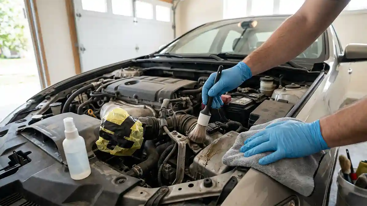 cleaning engine bay unsafe methods