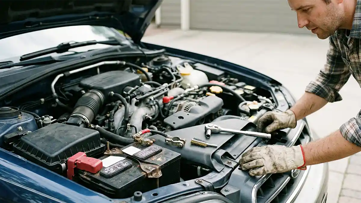 forgetting to reconnect battery terminals properly