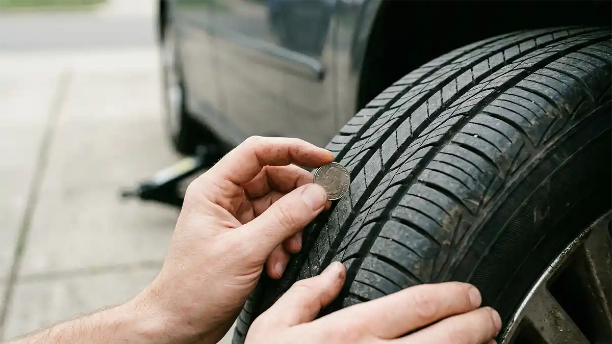 how to check tire tread depth with coin