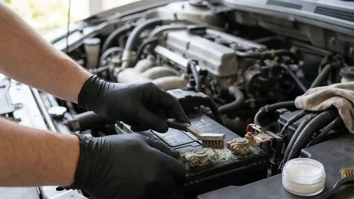 how to clean car battery terminals diy