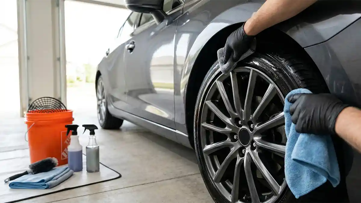 how to clean car wheels and tires diy