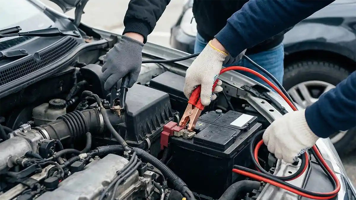 jump starting with cables step by step