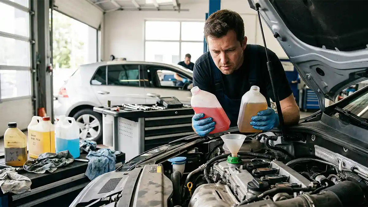 mixing up fluids in engine bay mistakes