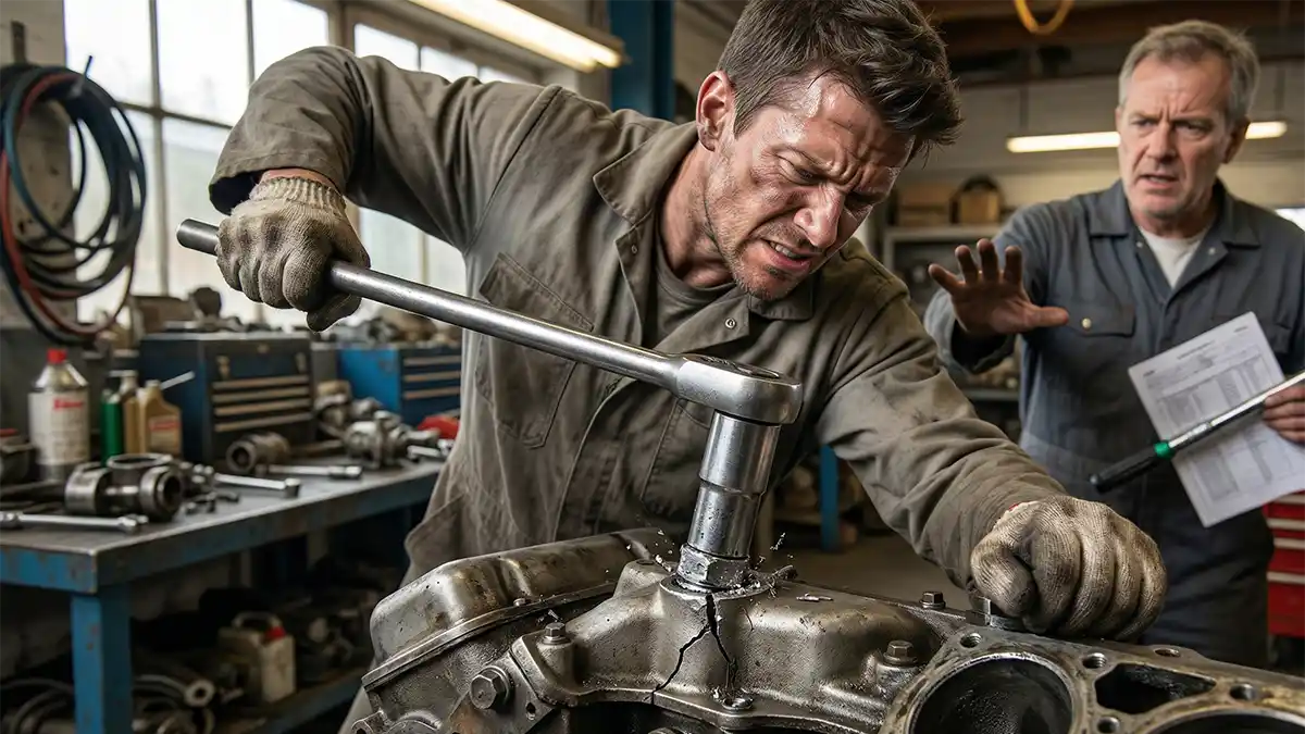 overtightening bolts with wrench problems