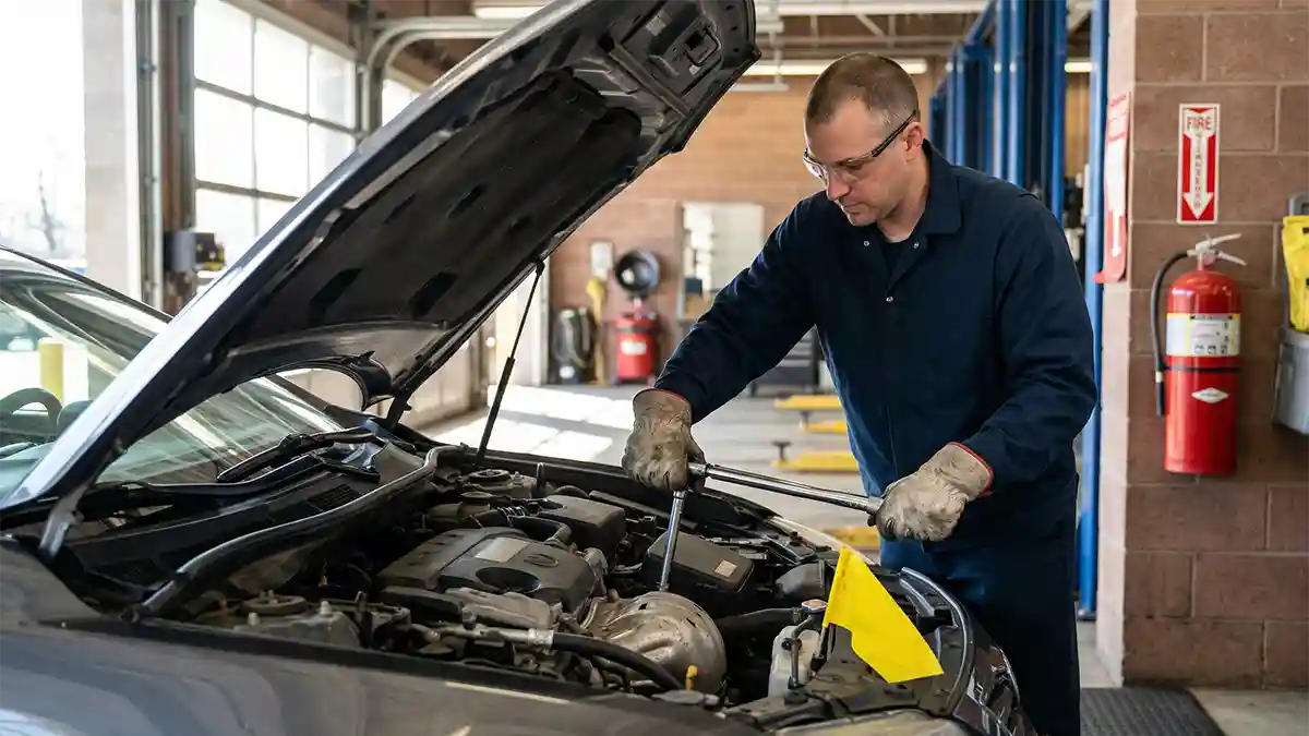 working on hot engine safety risks